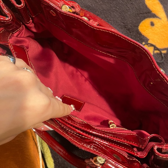 Burberry patent leather Burgundy handbag - Picture 11 of 17